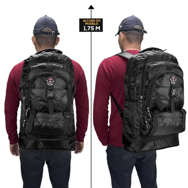 Mochila Para Viagem 50L Acampamento Trilha Semi Impermeável - Cliquemaster