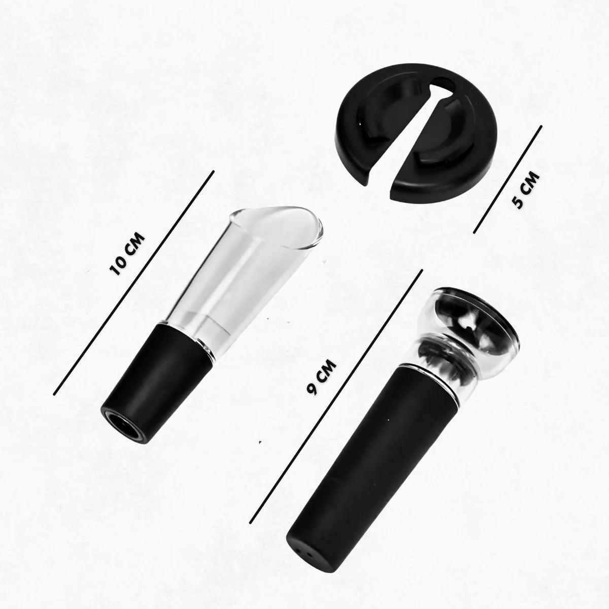 Kit Para Vinho Com Bico Aerador e Rolha Tampa a Vácuo - Cliquemaster
