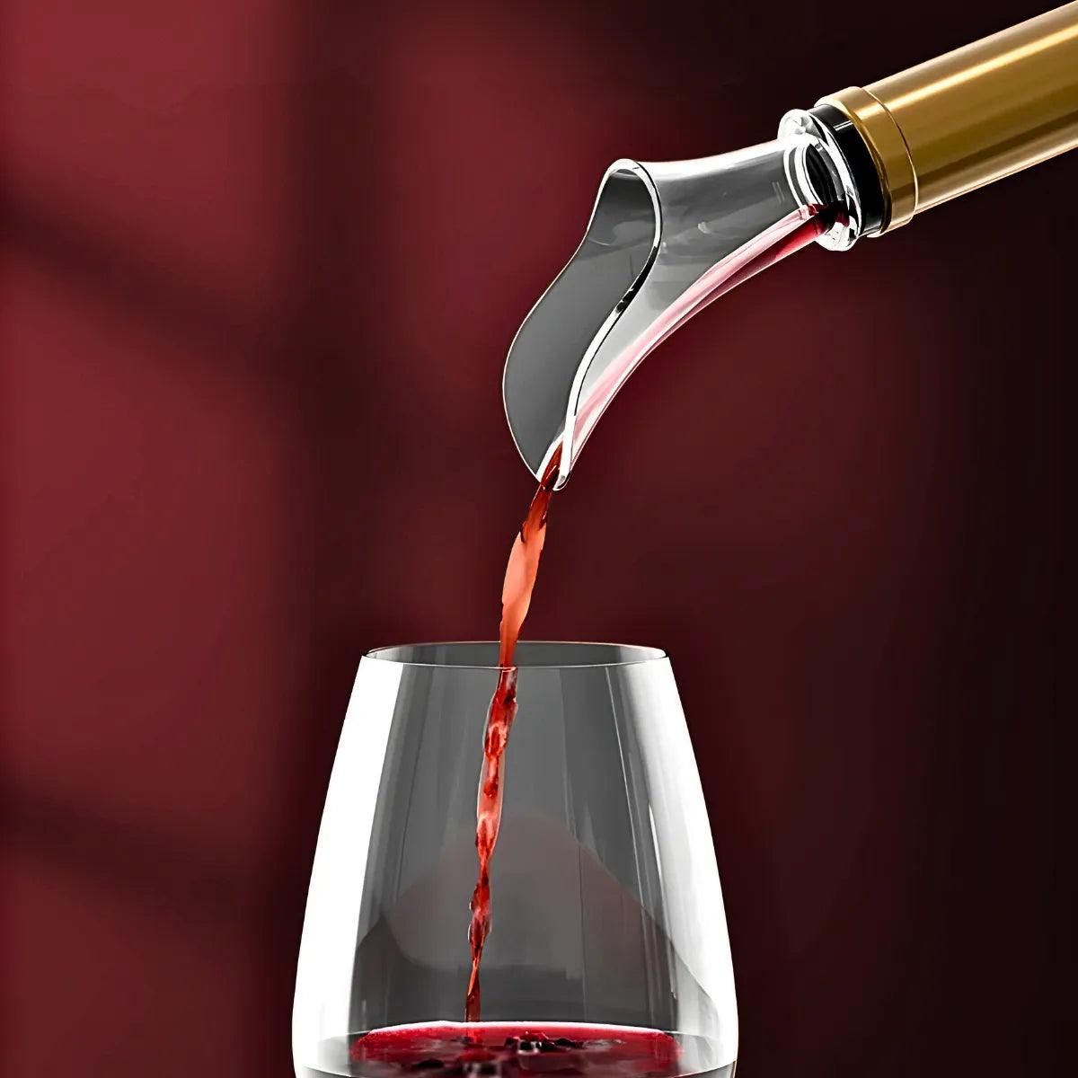 Kit Para Vinho Com Bico Aerador e Rolha Tampa a Vácuo - Cliquemaster