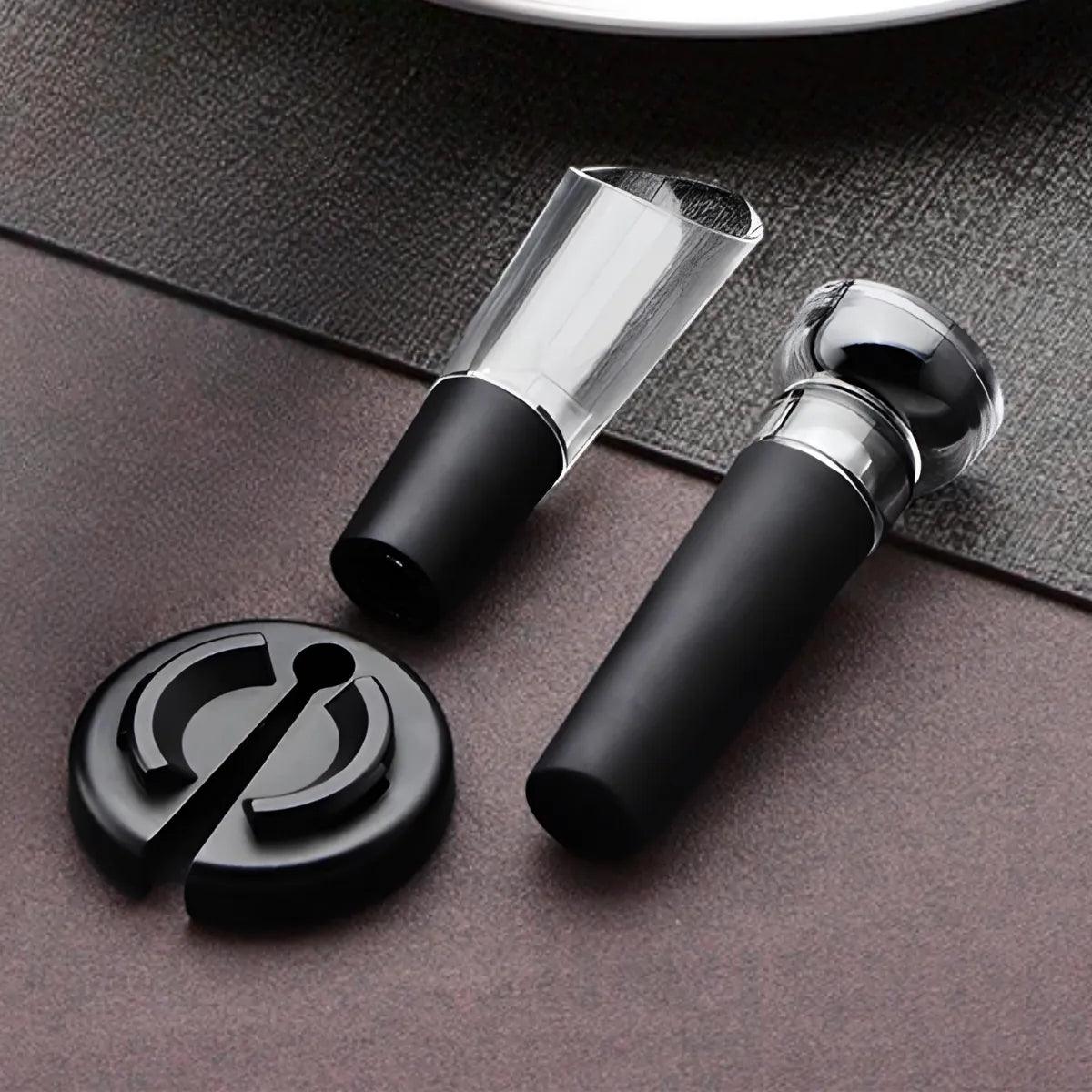 Kit Para Vinho Com Bico Aerador e Rolha Tampa a Vácuo - Cliquemaster