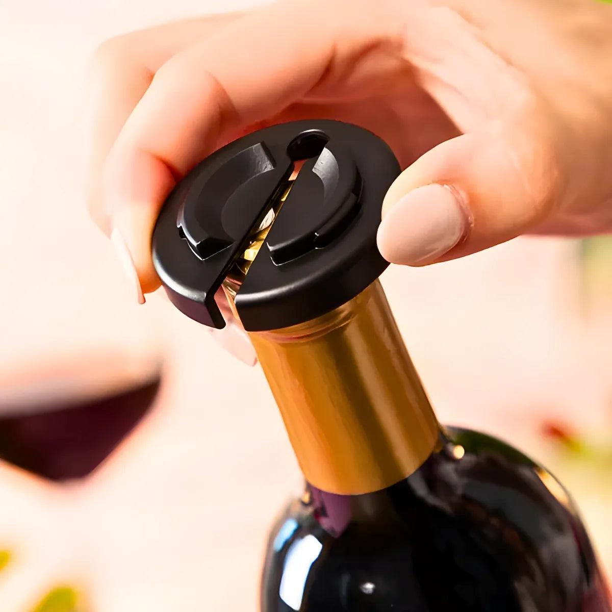 Kit Para Vinho Com Bico Aerador e Rolha Tampa a Vácuo - Cliquemaster