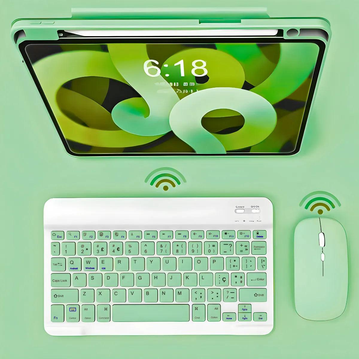 Teclado Sem Fio Bluetooth Recarregável Com Mouse - Cliquemaster