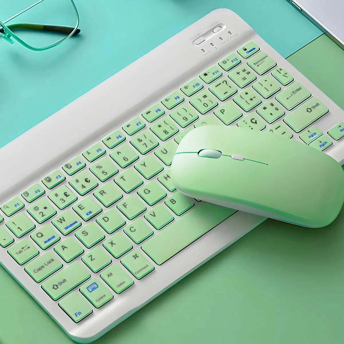 Teclado Sem Fio Bluetooth Recarregável Com Mouse - Cliquemaster
