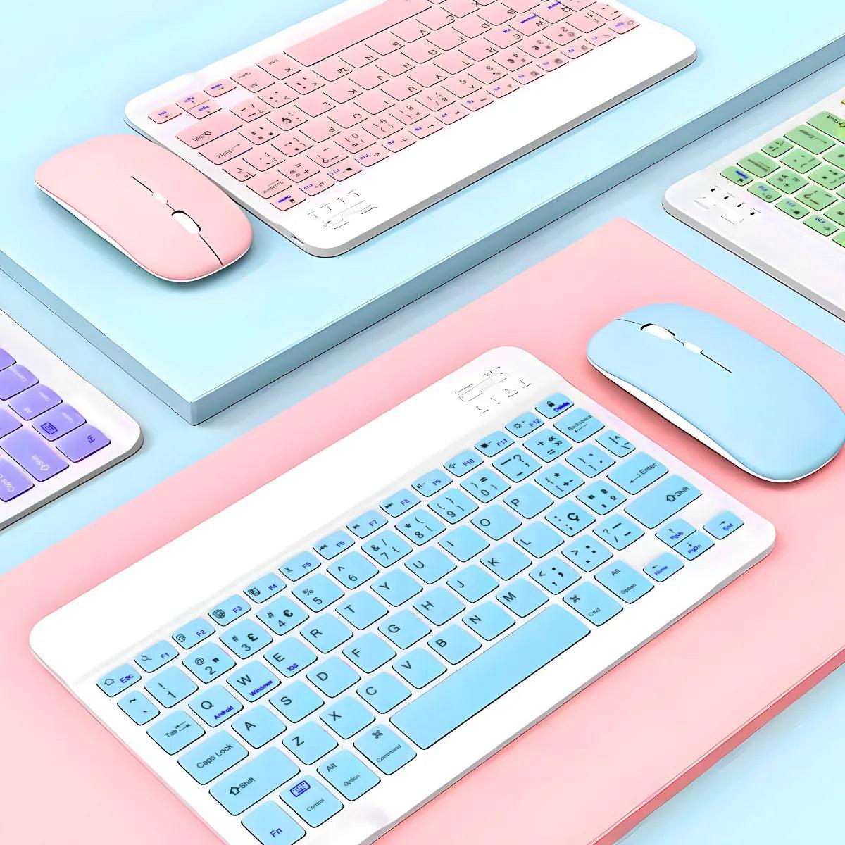Teclado Sem Fio Bluetooth Recarregável Com Mouse - Cliquemaster