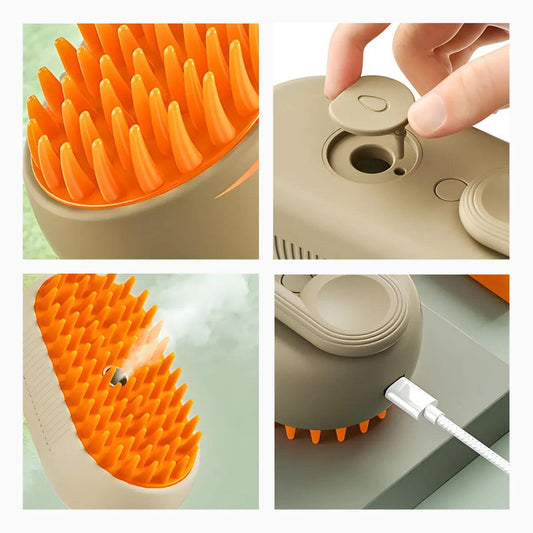 Escova A Vapor Para Pets 3 Em 1 - Cliquemaster