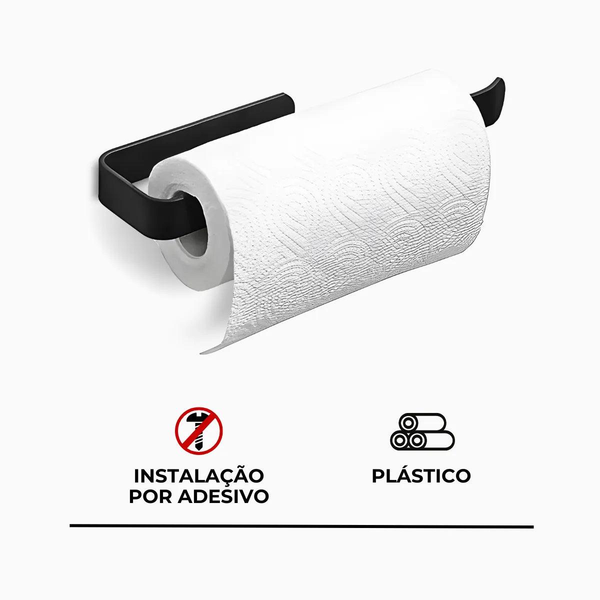 Suporte Multiuso Papel Toalha Com Adesivo Para Parede - Cliquemaster
