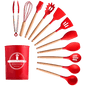 Kit Utensílios Cozinha 12 Peças Silicone Antiaderente - Cliquemaster