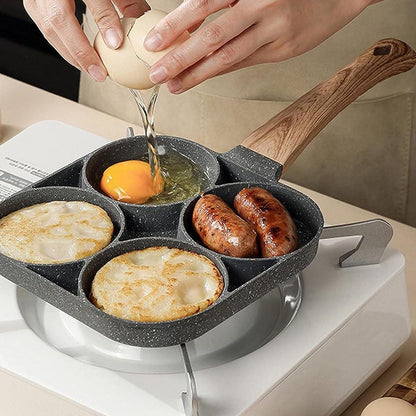 Frigideira Antiaderente 4 Em 1 Para Panquecas Ovos e Hamburguer - Cliquemaster