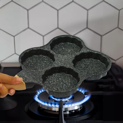 Frigideira Antiaderente 4 Em 1 Para Panquecas Ovos e Hamburguer - Cliquemaster