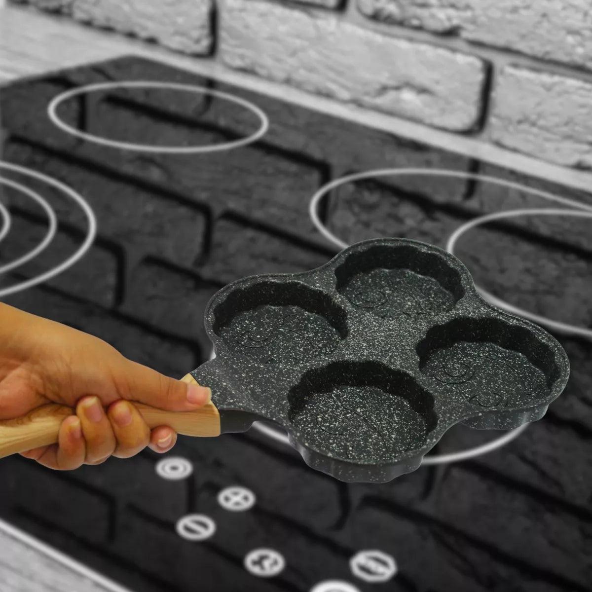 Frigideira Antiaderente 4 Em 1 Para Panquecas Ovos e Hamburguer - Cliquemaster