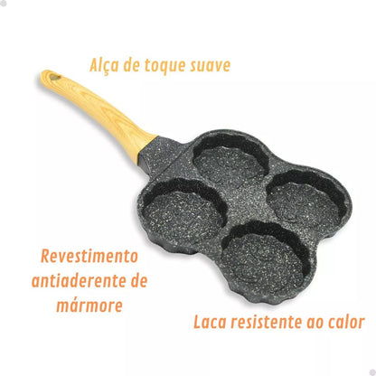 Frigideira Antiaderente 4 Em 1 Para Panquecas Ovos e Hamburguer - Cliquemaster