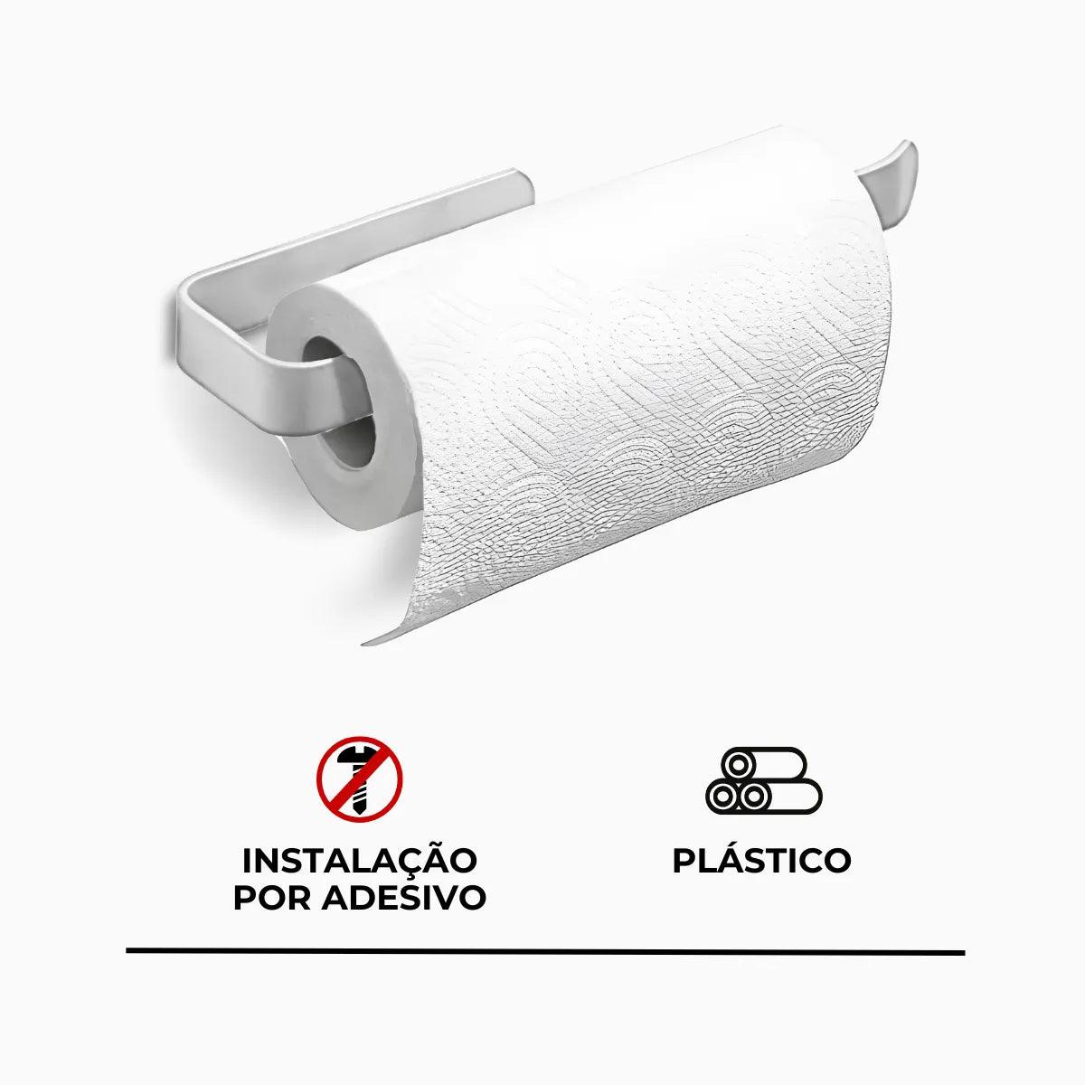 Suporte Multiuso Papel Toalha Com Adesivo Para Parede - Cliquemaster