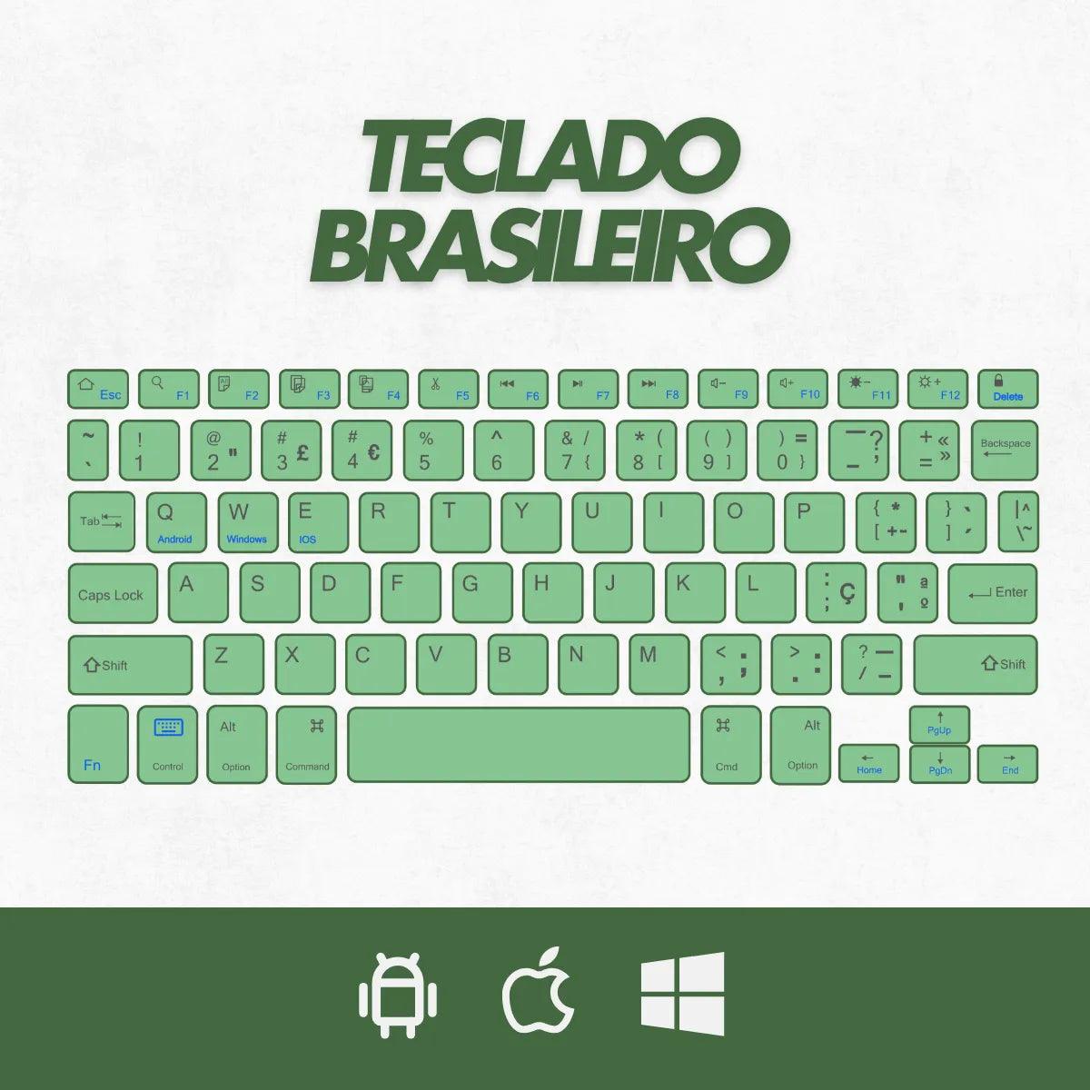 Teclado Sem Fio Bluetooth Recarregável Com Mouse - Cliquemaster