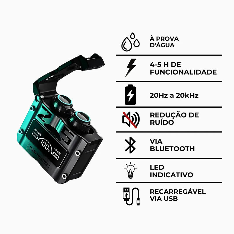 Fone de Ouvido Bluetooth Sem Fio TWS