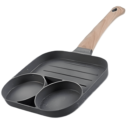 Frigideira Antiaderente 4 Em 1 Para Panquecas Ovos e Hamburguer - Cliquemaster