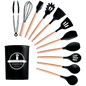 Kit Utensílios Cozinha 12 Peças Silicone Antiaderente - Cliquemaster