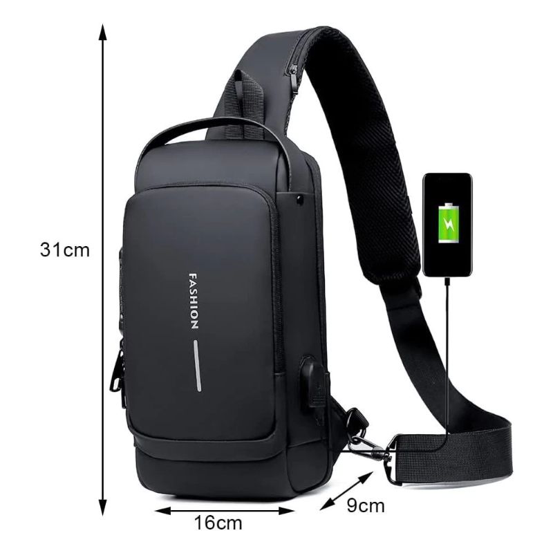 Pochet masculina cadeado anti-roubo à prova d'água - Cliquemaster