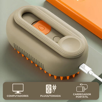Escova A Vapor Para Pets 3 Em 1 - Cliquemaster