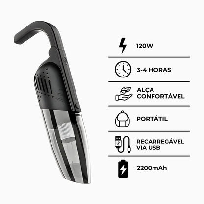 Aspirador de Pó Sem Fio Portátil - Cliquemaster