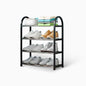 Sapateira Portátil Organizador 4 Prateleiras - PRETO - Cliquemaster