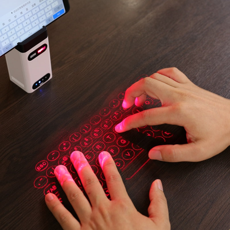 Teclado a laser virtual sem fio portátil